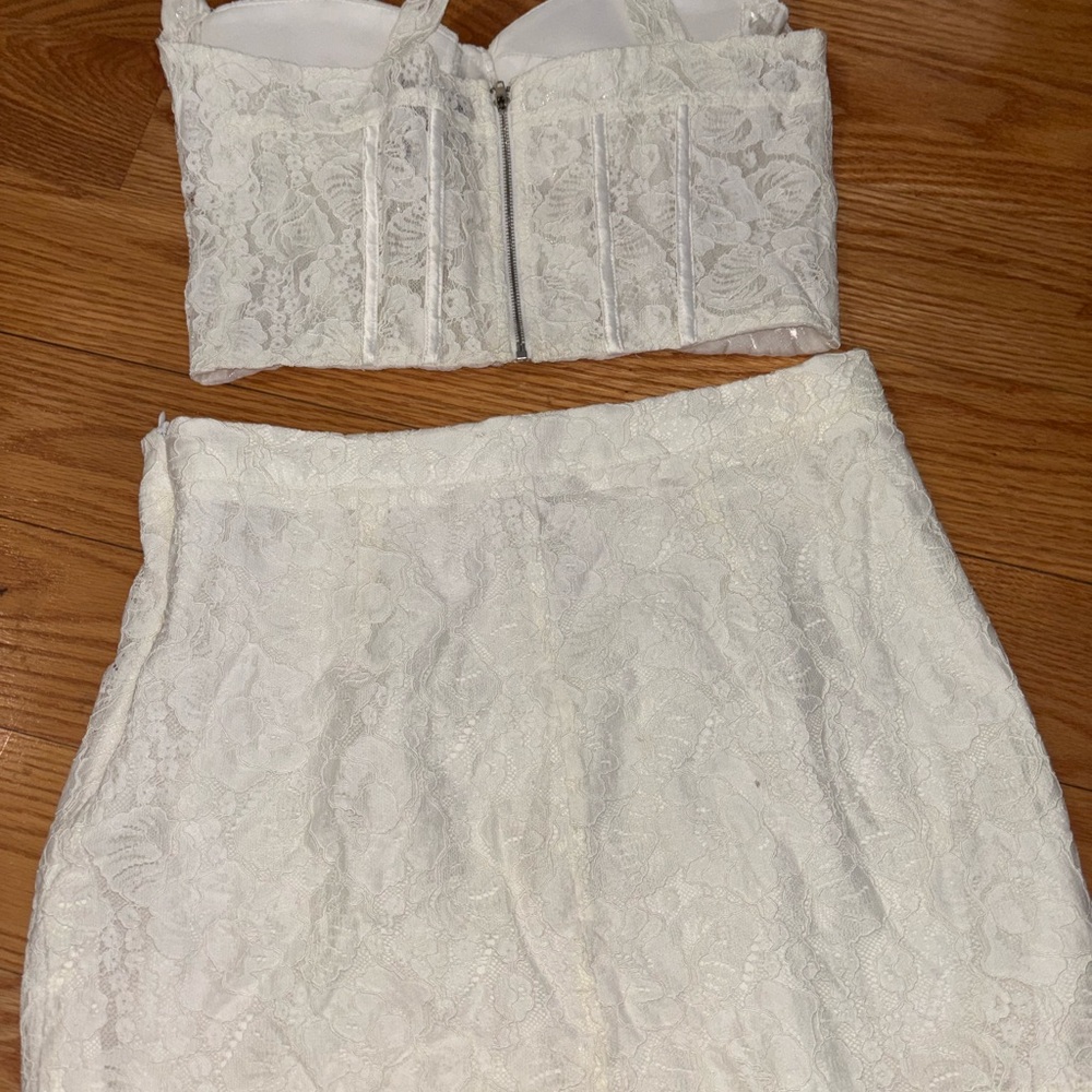 Aqua Ivory Lace Set - Picture 9 of 13